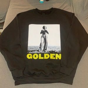 harry styles golden sweatshirt